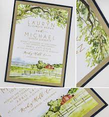 Lauryn B Rustic Farm Wedding Invitation Painted Wedding Invitation Farm Wedding Invitation Barn Wedding Invitations