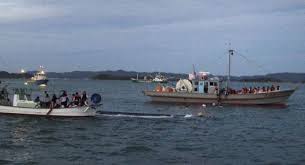 sinking ship in western japan