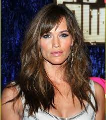 Brunetter Side Bangs Google Search Jennifer Garner Hair Long Layered Hair Long Hair Styles