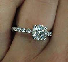My Ring Solitaire Engagement Ring With A Diamond Band Floating Diamond Band Ritani Rin Wedding Rings Rose Gold Rose Gold Wedding Ring Sets Engagement Rings