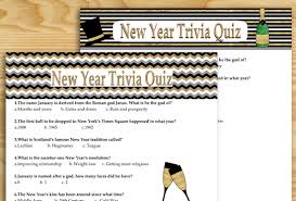 More trivia questions with their answers. Free Printable New Year Trivia Quiz