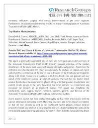 Automatic Transmission Fluid Atf Market Analysis Size