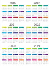 Untied states 2024 calendar online and printable for year 2024 with holidays, observances and full moons. Year 2019 2020 2021 2022 2023 2024 Calendar Vector Design Template Stock Vector Illustration Of Date Clean 123867709