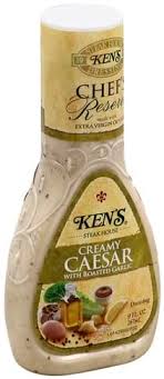 Calories and other nutrition information for creamy caesar dressing from ken's steak house. Kens Steak House Creamy Caesar With Roasted Garlic Dressing 9 Oz Nutrition Information Innit