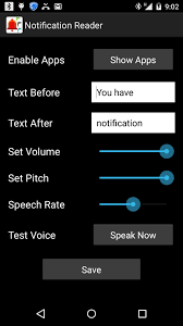 It speaks out your notifications through your . Notification Reader For Android Apk Download