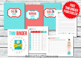 Free Trim Healthy Mama Binder Printables Measuring Flower