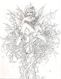 Hard fairy coloring pages for adults : Pin On Coloring Pages