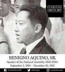 Aquino sr., was a filipino politician. Everyday History On Twitter September3 On This Day In 1894 Filipino Politician Benigno Aquino Sr Was Born In Murcia Now Concepcion Tarlac During The Second Philippine Republic He Served As Kalibapi