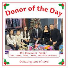 The Bercovici family made a huge toy donation to The Wish last week