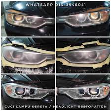 Jika anda rasa nak basuh lampu selepas digosok. Tiga Proses Cuci Lampu Kereta Headlight Restoration Facebook