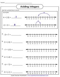 Integer Worksheets