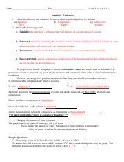 Freezing point problems worksheet solvent normal boiling point ( o c) k b ( o c/m) normal freezing point ( o c) k f ( o c/m) water, h 2 o benzene, c 6 h carbon tetrachloride, ccl ethanol, c 2 h 5 oh. Solubility Worksheet Name Date Class Level1 Read Chapter Section 13 1 13 2 On Pages 395 410 Before You Start The Questions Below Once You Have Course Hero