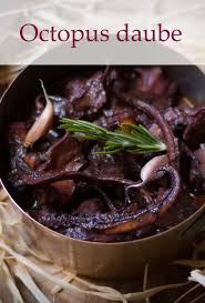 Mediterranean Octopus Stew With Red Wine Daube De Poulpe De Mediterranee Au Vin Rouge Daube Octo Daube De Poulpe Daube Recettes Poissons Et Fruits De Mer