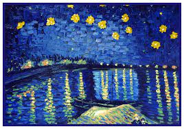 Dmc or anchor 19 colors. Starry Night Rhone Detail Impressionist Van Gogh Counted Cross Stitch Pattern 769572914930 Ebay