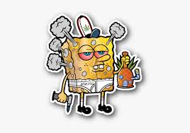 Tumblr is a place to express yourself, discover yourself, and bond over the stuff you love. Awesome Stoner Png Spongebob Weed Sticker Transparent Png Kindpng