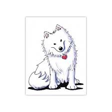Black American Eskimo Dog For Sale American Eskimo Original Art Illustration By Kim Niles Etsy American Eskimo Dog Cute Dog Drawing American Eskimo Puppy