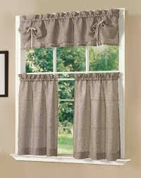 If you're going for a more retro vibe, bold patterns such as a chevron. Amazon Com Dainty Home Lucia Kitchen Curtain Set Taupe Kitchen Curtains Kitchen Curtain Sets Curtains