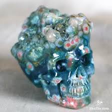Rare Druse 2 1 Ocean Jasper Carved Crystal Skull Realistic Crystal Skull Wicca Crystals Skull
