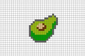 Avocado Pixel Art Pixel Art Pixel Art Pattern Graph Paper Art