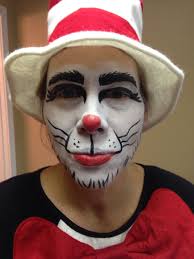 Cat In The Hat Face Painting Dr Seuss Face Paint Amy Https Www Facebook Com Partytimef Cat Halloween Costume Face Painting Halloween Dr Seuss Costumes