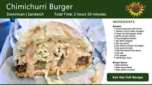 If you are using 80% lean 20% fat ground beef, decrease your worcestershire content to 2 tbsp. Dominican Chimichurri Burger Hispanic Food Network