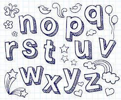 An outline font is scalable because, given a geometrical description of a typeface, a printer or other display device can generate the characters at any size. 19 Cool Easy Fonts To Draw By Hand Alphabet Hand Drawn Fonts Fonts To Draw Bubble Letter Fonts