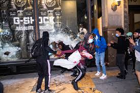 Looting is the theft of property from buildings left unguarded because of a disaster. Nyc Looters Clash With Protesters As Another Night Of Chaos Erupts