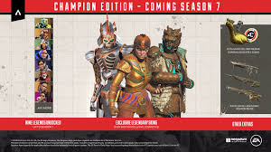 Apex legends' season seven is just days aways and respawn gave a detailed list of all the upcoming changes today. New Champion Edition Bundle Apexlegends
