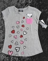 details about valentines day snoopy pocket youth girls t shirt size small large or xlarge