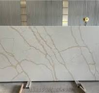 Calacatta Gold White Quartz Slabs Artificial Stone Slab from China -  StoneContact.com