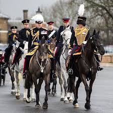Major General Ben Bathurst General Officer Commanding The Household Division Front Left Conducted His Annual Insp Armed Forces Elizabeth Philip Major General