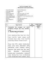 Check spelling or type a new query. Tugas 2 Tugas Tutorial Ke 2 Program Studi Manajemen Nama Mata Kuliah Kode Mata Kuliah Jumlah Sks Nama Pengembang Nama Penelaah Status Course Hero