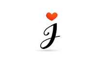handwritten J alphabet letter icon logo design. Creative template ...