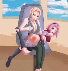 Tsunade spanking Sakura for being a useless : rHentaispanking