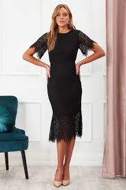 Women S Zelda Lace Dress In Black By St Frock Dresses Lace Dress Lace