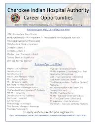 There Are Multiple Career Opportunities At Cherokee Indian Hospital Take A Look Around Their Website Training And Development Career Opportunities Job Opening