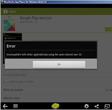 Distribution service for android apps and games. Google Play Services Installation On Bluestacks Is Failed Incompatible With Other Application S Using The Same Share User Id Stack Overflow