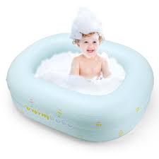 If you're looking for a more traditional baby bathtub seat, this pink option is the way to go. Inflatable Baby Bathtub Mini Swim Pool Infant Bathing Basin Kids Bath Seat Portable Folding Soft Bathtub Swim Accessories Accessories Aliexpress
