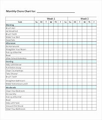 Monthly Chore Chart For Family Awesome Weight Loss Chart