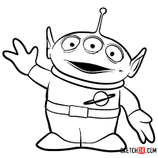How To Draw Green Alien Toy Story Sketchok Step By Step Drawing Tutorials Cartoon network ™ et © 2020 turner broadcasting system europe limited. how to draw green alien toy story