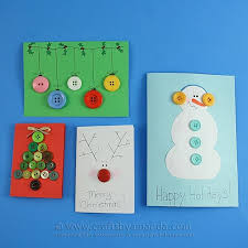 Martha stewart step elegant paper cut christmas cards. Homemade Button Cards For Christmas Crafts By Amanda