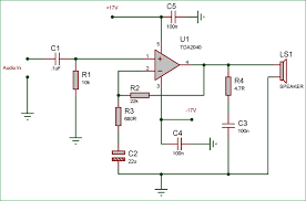 25 watt audio lifier circuit diagram