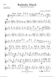 Strauss Radetzky March Sheet Music For Wind Quartet Pdf Sheet Music Flute Sheet Music Flute