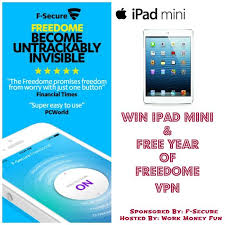 Freedome Vpn And Ipad Mini Giveaway Work Money Fun Fun Sweepstakes Sweepstakes Giveaways Giveaway
