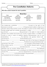 What are the purposes of the new government? Modern Day Constitution Reforms In The Bahamas Worksheet