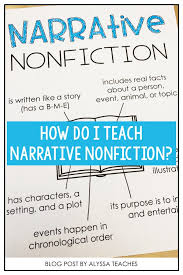 These reading worksheets will help kids practice their comprehension skills. Teaching Narrative Nonfiction Alyssa Teaches