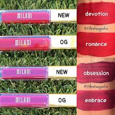 Eshani On Instagram Part 3 3 Milani Amore Matte Lip Creme Comparisons New Shade Devotion Slightly Streaky A Little Darker In Color Og Shade Romance