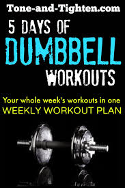 weekly workout plan 5 days of great