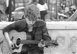 Gambar Lukisan Orang Main Gitar