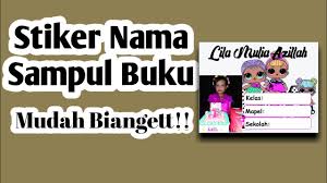Input dan beri nama stiker. Cara Membuat Stiker Nama Label Nama Sampul Buku Anak Youtube